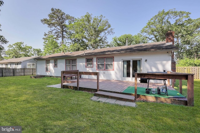 1618 Whitcomb Rd, Forked River, NJ 08731 - back of house featuring a chimney and a deck