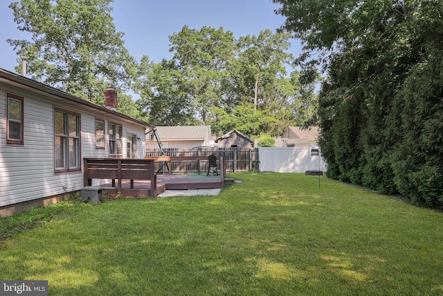 1618 Whitcomb Rd, Forked River, NJ 08731 - view of yard with a deck