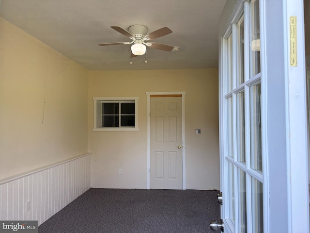 1505 London Ave, Wilmington, DE 19808 - carpeted empty room with a ceiling fan