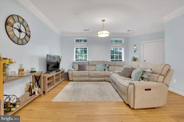 5707 Callcott Way Unit G, Alexandria, VA 22312 - living room featuring crown molding and light wood-style floors