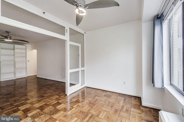 1 Scott Cir NW Unit 305, Washington, DC 20036 - spare room featuring a ceiling fan and arched walkways