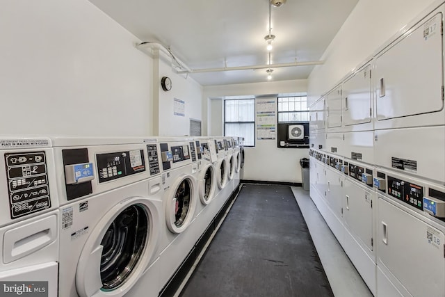 1 Scott Cir NW Unit 305, Washington, DC 20036 - community laundry room with stacked washer / dryer and independent washer and dryer