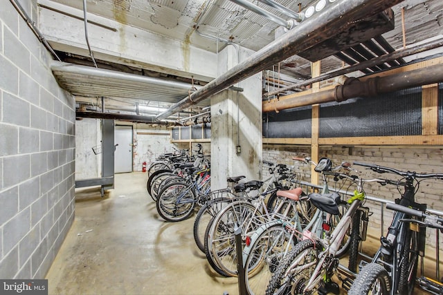 1 Scott Cir NW Unit 305, Washington, DC 20036 - garage featuring concrete block wall