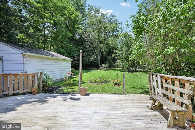 28 Oriole Ave, Media, PA 19063 - wooden terrace featuring a lawn