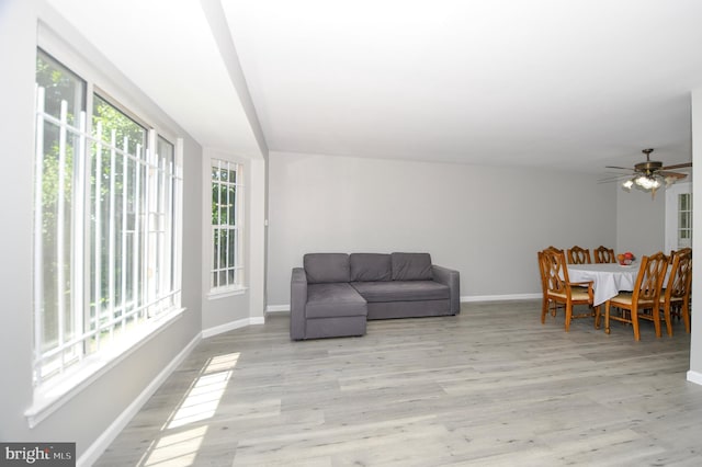 2016 Cascade Rd, Silver Spring, MD 20902 - living area featuring ceiling fan and light wood-type flooring