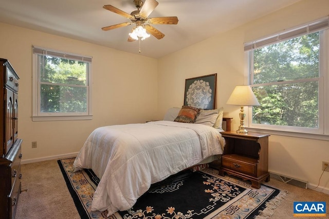 1754 Hearthglow Ln, Charlottesville, VA 22901 - carpeted bedroom with baseboards and ceiling fan