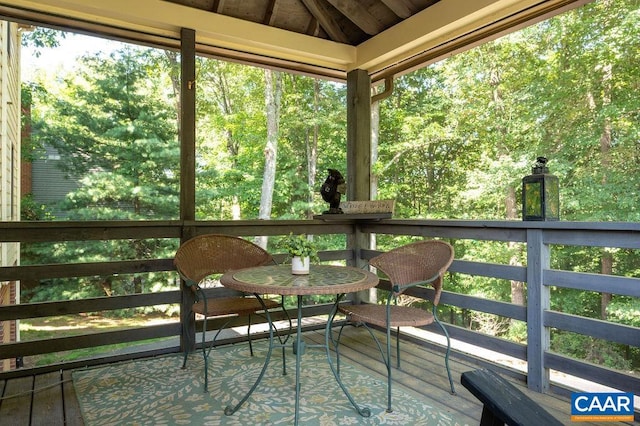 1754 Hearthglow Ln, Charlottesville, VA 22901 - sunroom with vaulted ceiling