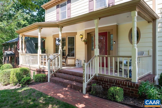 1754 Hearthglow Ln, Charlottesville, VA 22901 - property entrance featuring covered porch
