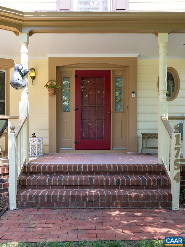 1754 Hearthglow Ln, Charlottesville, VA 22901 - doorway to property with a porch