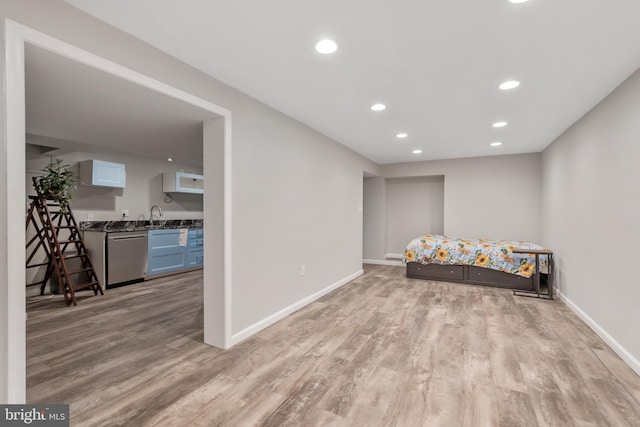 10418 Adel Rd, Oakton, VA 22124 - interior space with light wood finished floors and recessed lighting