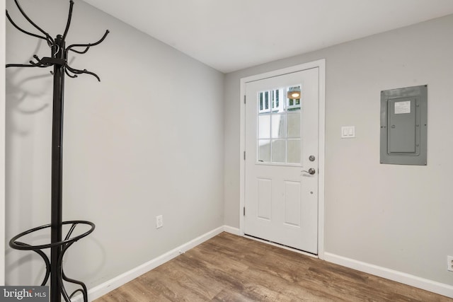 10418 Adel Rd, Oakton, VA 22124 - foyer featuring electric panel and wood finished floors