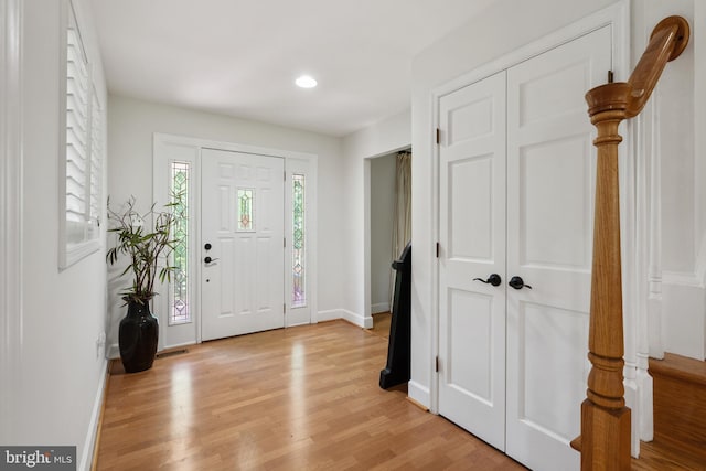 10418 Adel Rd, Oakton, VA 22124 - foyer featuring light wood-type flooring and recessed lighting