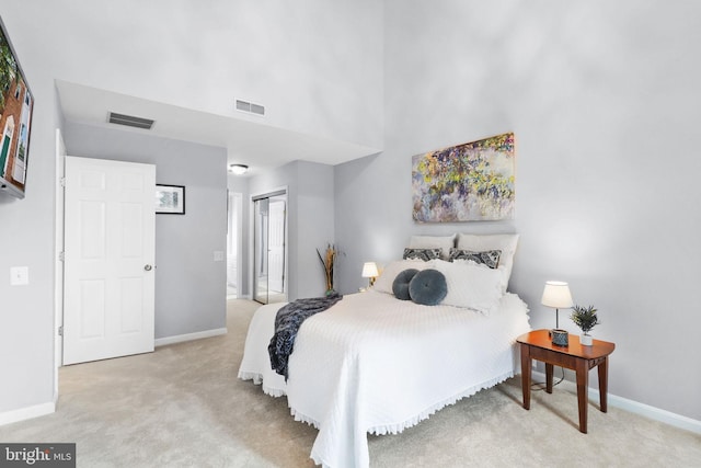 6038 Lincolnia Rd, Alexandria, VA 22312 - bedroom with a high ceiling, carpet, and a closet