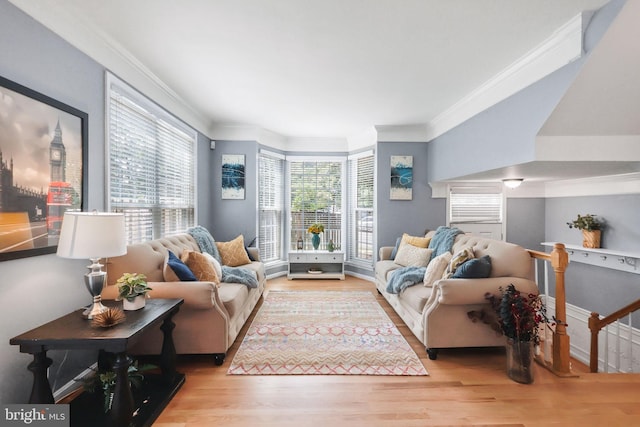 6038 Lincolnia Rd, Alexandria, VA 22312 - living area with wood finished floors and ornamental molding