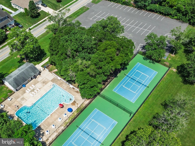 396 Cypress St, Millington, MD 21651 - aerial view of a pool area