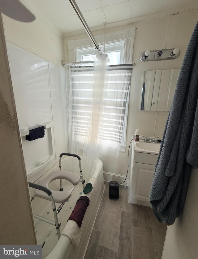 396 Cypress St, Millington, MD 21651 - bathroom featuring vanity and wood finished floors