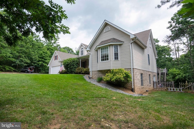 744 Pontzer Rd, Strasburg, VA 22657 - view of front facade featuring a garage and brick siding