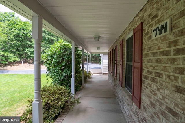 744 Pontzer Rd, Strasburg, VA 22657 - covered porch with a yard
