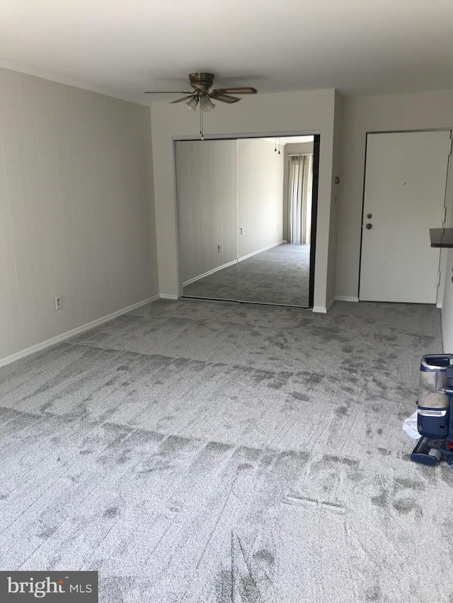 5823 Royal Ridge Dr Unit S, Springfield, VA 22152 - carpeted empty room featuring a ceiling fan and baseboards