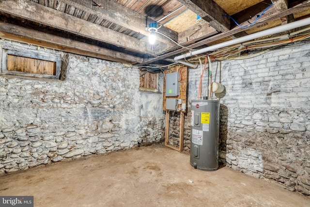 303 Lincoln Ave, Bristol, PA 19007 - unfinished basement featuring water heater and electric panel