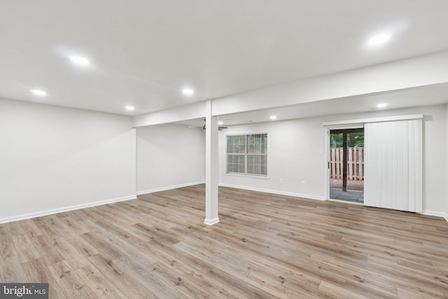 1544 Ingram Ter, Silver Spring, MD 20906 - basement featuring recessed lighting and light wood-style flooring