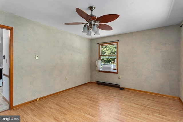 10624 Millbrook Dr, Chestertown, MD 21620 - unfurnished room with light wood finished floors, ceiling fan, and cooling unit