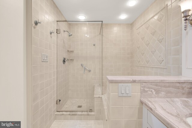 624 S Pitt St Unit 1/2, Alexandria, VA 22314 - full bath with a stall shower and vanity