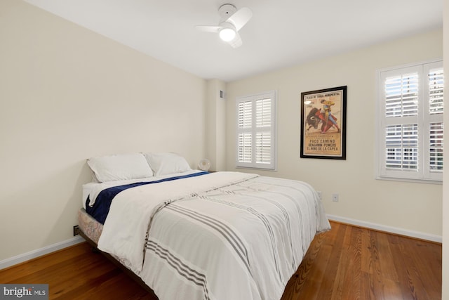 624 S Pitt St Unit 1/2, Alexandria, VA 22314 - bedroom featuring wood finished floors and a ceiling fan