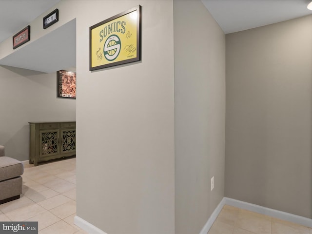 7313 Husky Ln, Springfield, VA 22151 - hall featuring light tile patterned flooring and baseboards