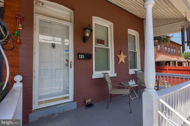 48 Ranck Ave, Lancaster, PA 17602 - doorway to property featuring a porch