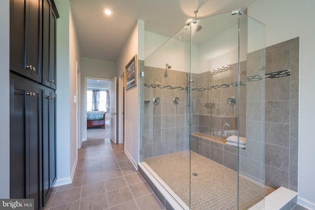 5745 Hawk Ridge Rd, Frederick, MD 21704 - ensuite bathroom featuring a stall shower and tile patterned flooring
