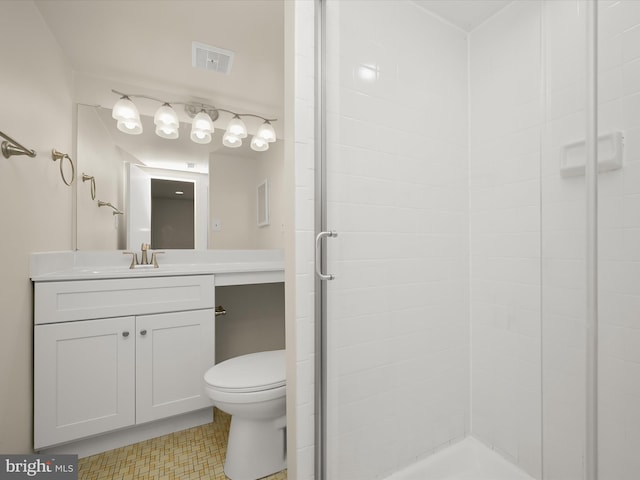 18615 Walkers Choice Rd # 2, Gaithersburg, MD 20886 - bathroom with vanity, a stall shower, and tile patterned floors
