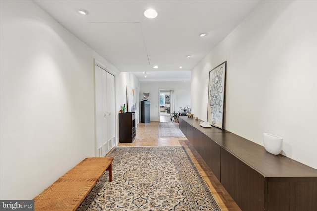 191 Presidential Blvd Unit R-605, Bala Cynwyd, PA 19004 - corridor with light wood finished floors and recessed lighting