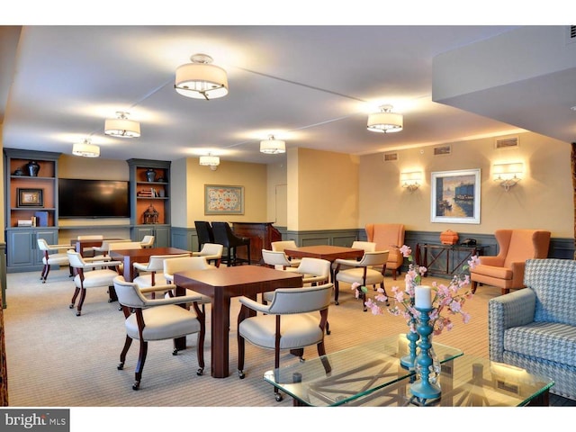 191 Presidential Blvd Unit R-605, Bala Cynwyd, PA 19004 - dining room with light colored carpet and wainscoting