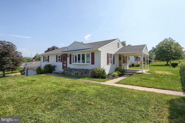 101 Walton Ave, Carlisle, PA 17013 - single story home with a front lawn, a shingled roof, and a porch