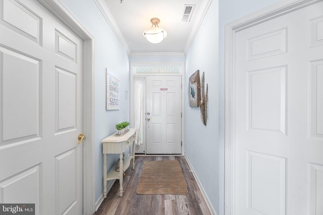 37 Fountain Dr W Unit 4C, Ocean City, MD 21842 - entryway with ornamental molding and dark wood finished floors