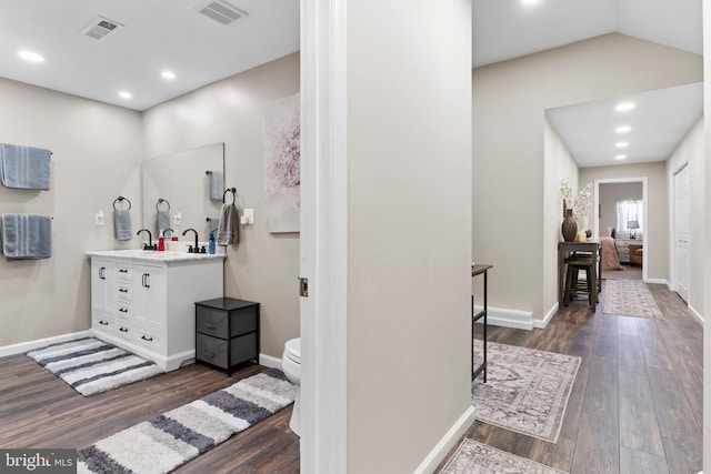 3404 Citation Dr, Harrisburg, PA 17112 - hall with dark wood-style flooring and recessed lighting