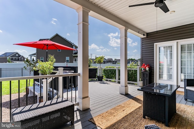 3404 Citation Dr, Harrisburg, PA 17112 - deck featuring ceiling fan and a residential view