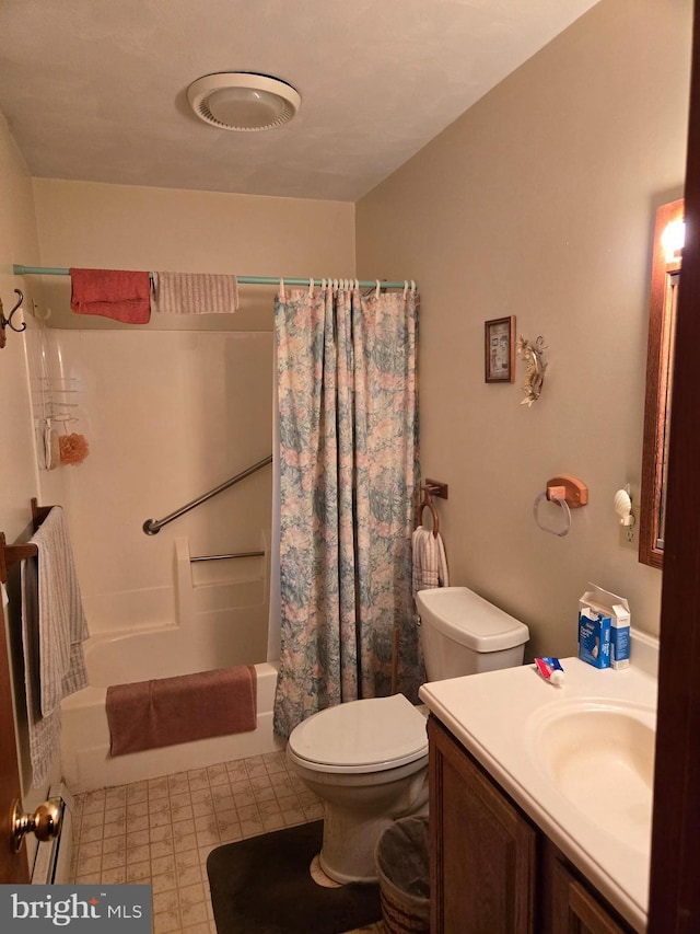 526 Fairground Rd, Newport, PA 17074 - full bathroom featuring vanity and shower / bath combo with shower curtain
