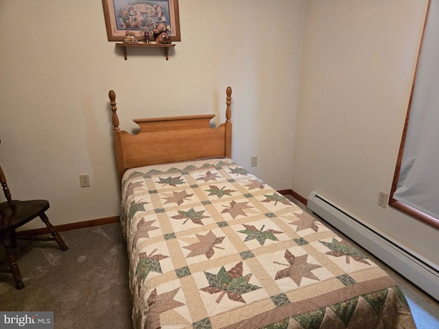 526 Fairground Rd, Newport, PA 17074 - carpeted bedroom featuring a baseboard heating unit and baseboards