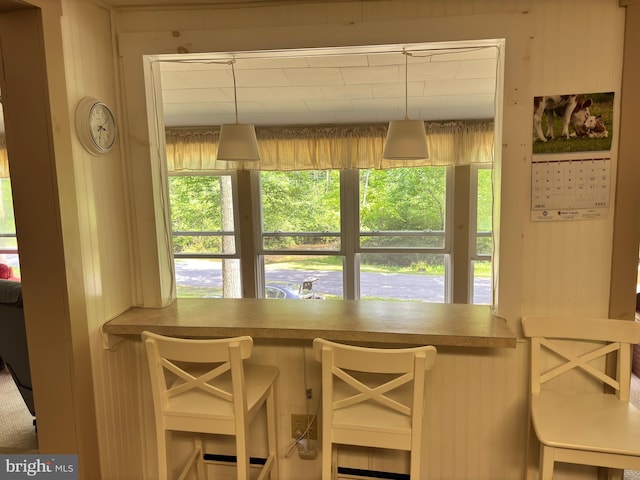 4677 Back Hollow Rd, Blain, PA 17006 - dining space featuring wood walls