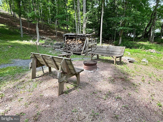 4677 Back Hollow Rd, Blain, PA 17006 - view of yard featuring a fire pit