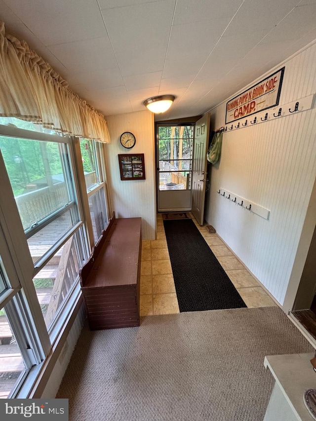 4677 Back Hollow Rd, Blain, PA 17006 - doorway to outside featuring wood walls