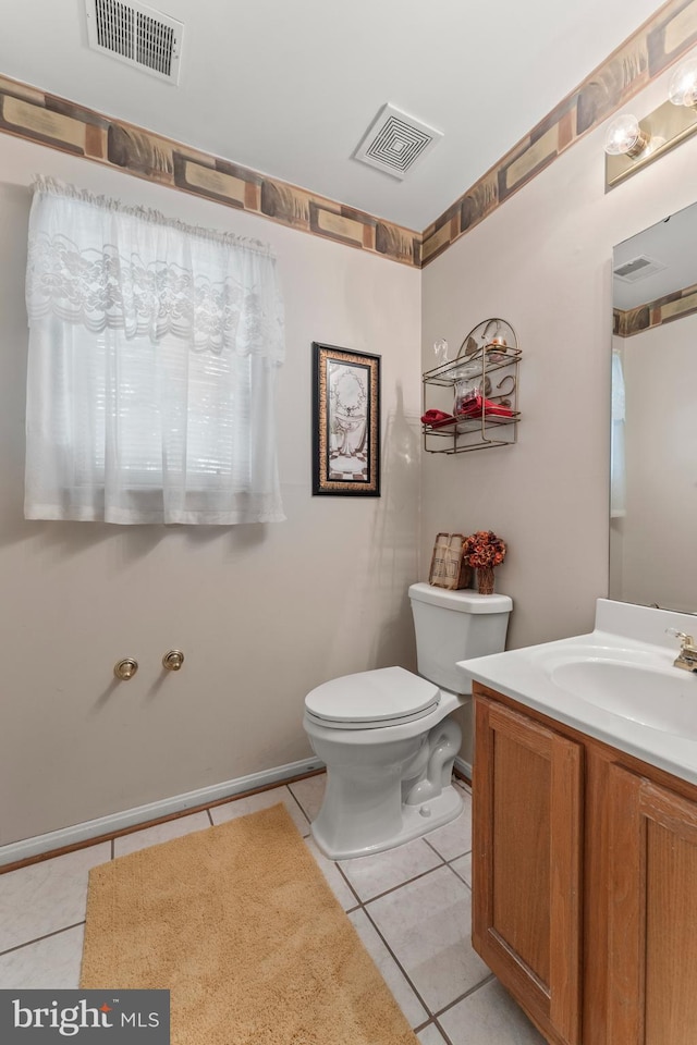 8910 Edison Ln, Clinton, MD 20735 - half bath with tile patterned flooring and vanity