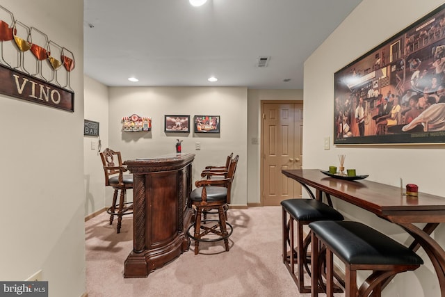 8910 Edison Ln, Clinton, MD 20735 - dining room featuring a dry bar, carpet floors, and recessed lighting