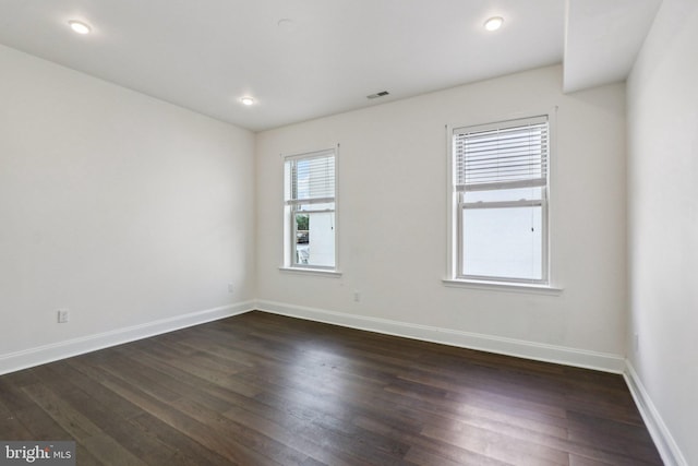 605 N 12th St Unit B, Philadelphia, PA 19123 - empty room with dark wood-style floors and recessed lighting
