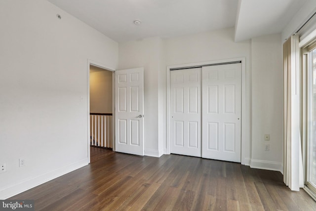 605 N 12th St Unit B, Philadelphia, PA 19123 - unfurnished bedroom featuring dark wood-style flooring and a closet