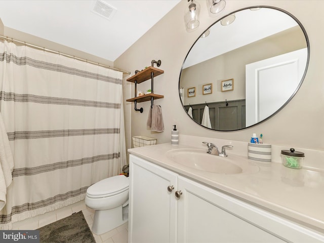 9929 Arapahoe Rd, New Market, MD 21774 - full bath with vanity, tile patterned floors, and a shower with shower curtain