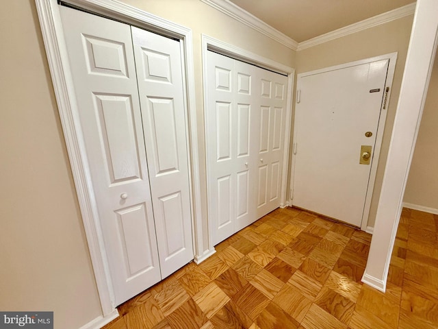 868 Quince Orchard Blvd Unit 202, Gaithersburg, MD 20878 - corridor featuring crown molding