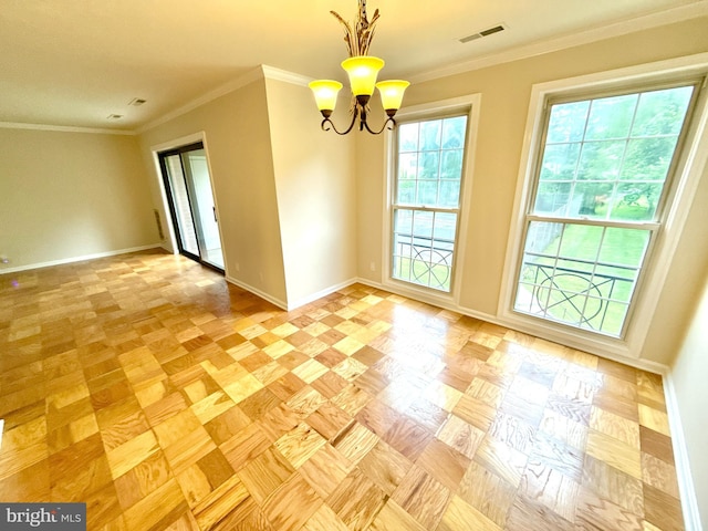 868 Quince Orchard Blvd Unit 202, Gaithersburg, MD 20878 - empty room with a chandelier and ornamental molding